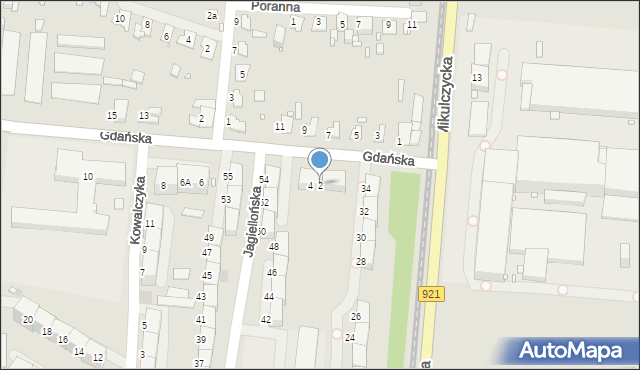 Zabrze, Gdańska, 2, mapa Zabrza