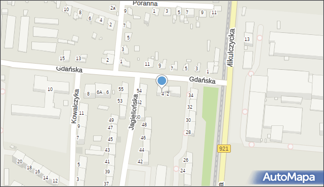 Zabrze, Gdańska, 4, mapa Zabrza