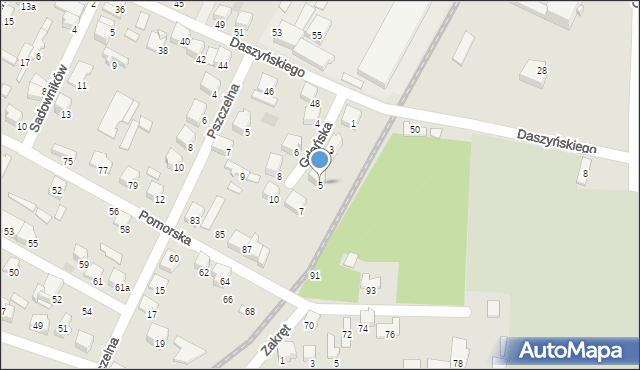 Zawiercie, Gdańska, 5, mapa Zawiercie