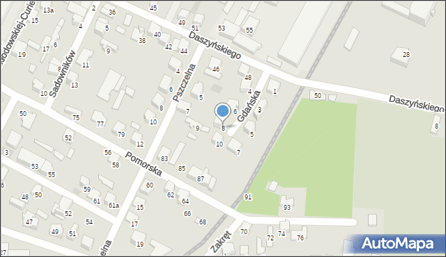 Zawiercie, Gdańska, 8, mapa Zawiercie