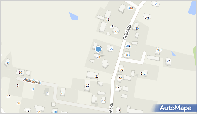 Żukczyn, Gdańska, 23A, mapa Żukczyn