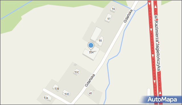 Żukczyn, Gdańska, 55A, mapa Żukczyn