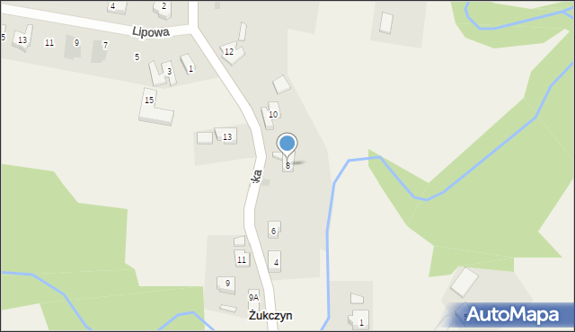 Żukczyn, Gdańska, 8, mapa Żukczyn