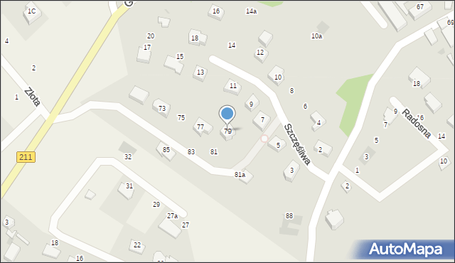 Żukowo, Gdańska, 79, mapa Żukowo