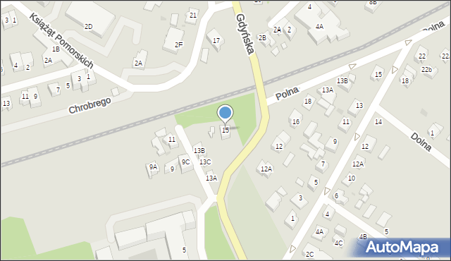 Żukowo, Gdyńska, 15, mapa Żukowo