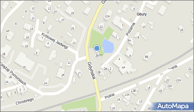 Żukowo, Gdyńska, 20, mapa Żukowo