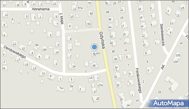 Żukowo, Gdyńska, 51, mapa Żukowo