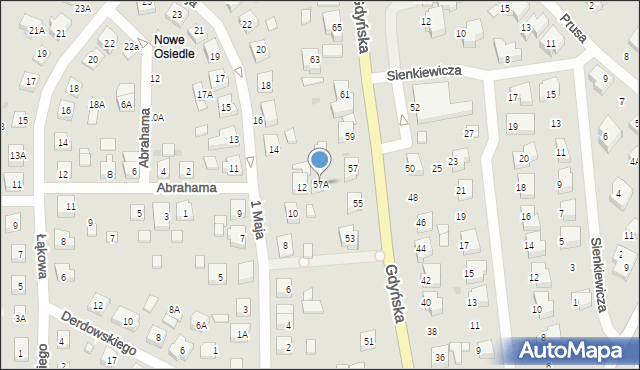 Żukowo, Gdyńska, 57A, mapa Żukowo