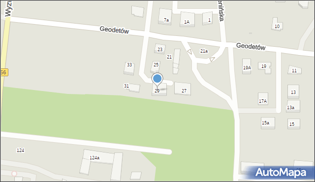 Bydgoszcz, Geodetów, 29, mapa Bydgoszczy