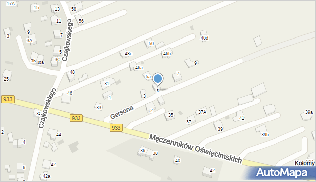 Ćwiklice, Gersona Wojciecha, 5, mapa Ćwiklice