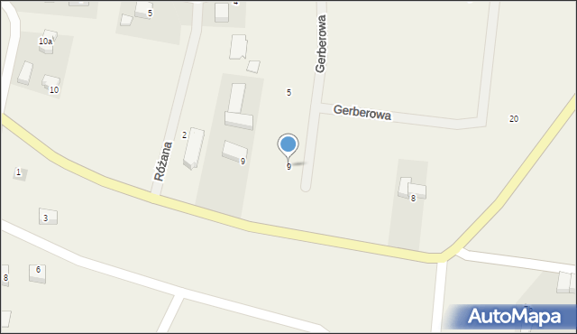 Dankowo, Gerberowa, 9, mapa Dankowo