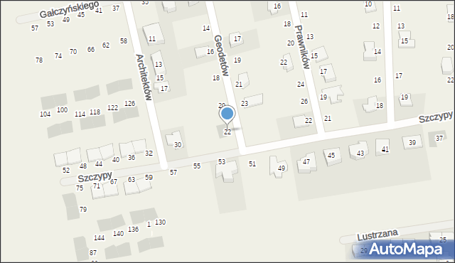 Duchnice, Geodetów, 22, mapa Duchnice