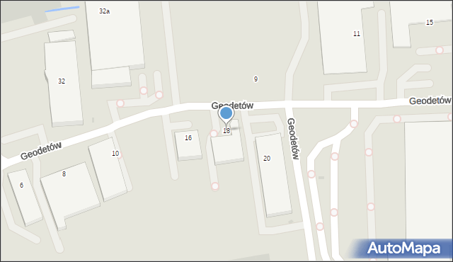 Gdańsk, Geodetów, 18, mapa Gdańska