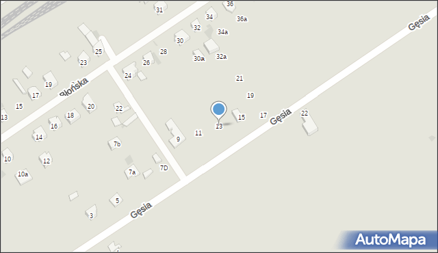 Gdańsk, Gęsia, 13, mapa Gdańska