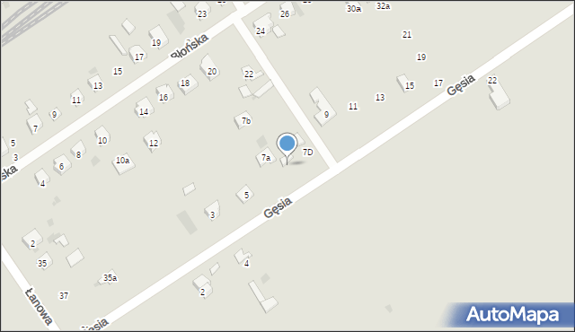Gdańsk, Gęsia, 7c, mapa Gdańska