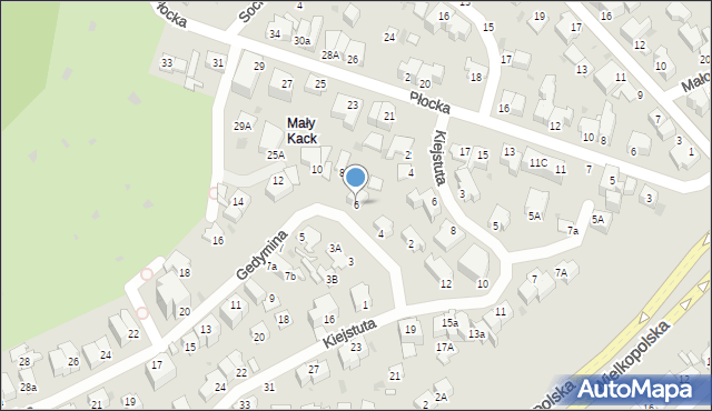 Gdynia, Gedymina, 6, mapa Gdyni