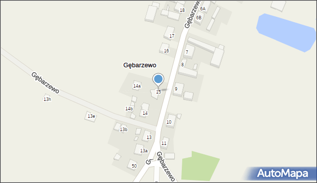 Gębarzewo, Gębarzewo, 15, mapa Gębarzewo