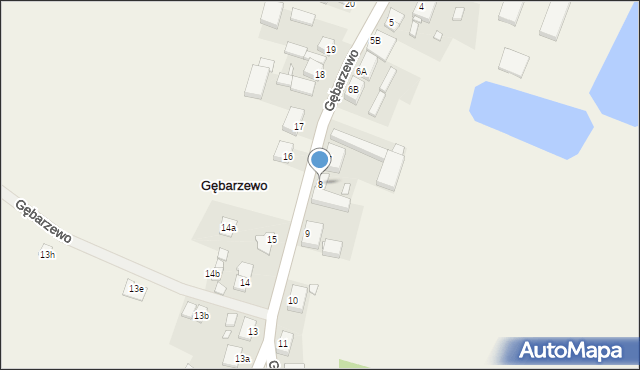 Gębarzewo, Gębarzewo, 8, mapa Gębarzewo
