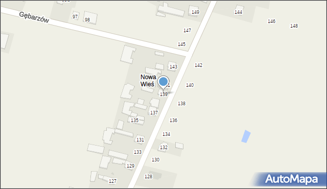 Gębarzów, Gębarzów, 139, mapa Gębarzów