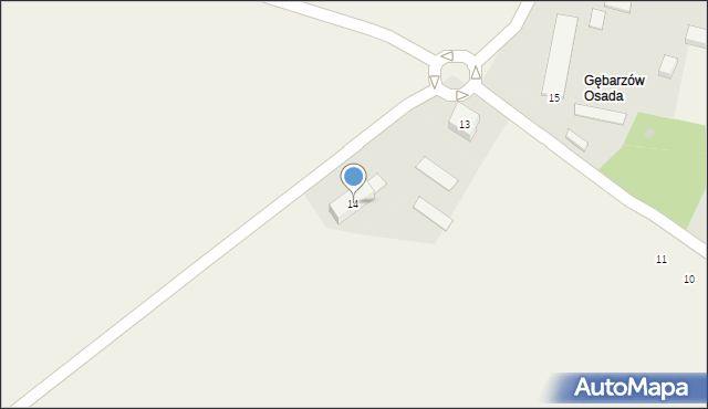 Gębarzów, Gębarzów, 14, mapa Gębarzów