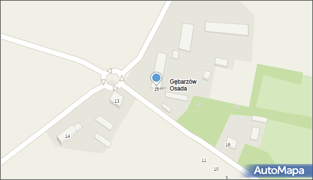 Gębarzów, Gębarzów, 15, mapa Gębarzów