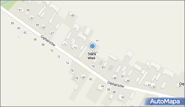 Gębarzów, Gębarzów, 75, mapa Gębarzów