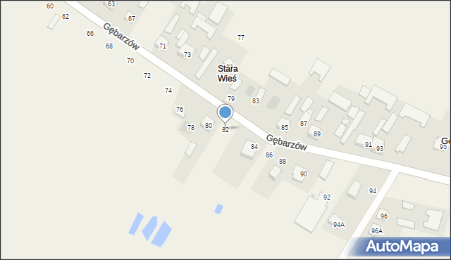 Gębarzów, Gębarzów, 82, mapa Gębarzów