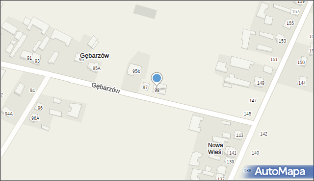Gębarzów, Gębarzów, 98, mapa Gębarzów