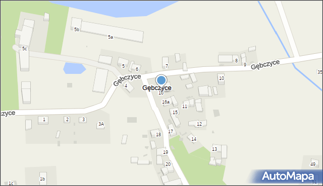 Gębczyce, Gębczyce, 16, mapa Gębczyce