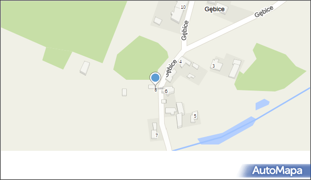 Gębice, Gębice, 8, mapa Gębice