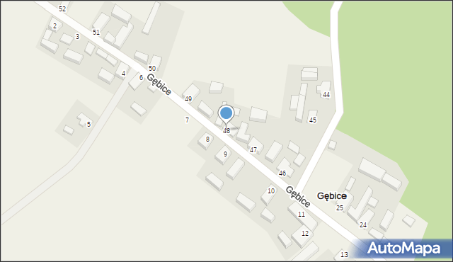 Gębice, Gębice, 48, mapa Gębice