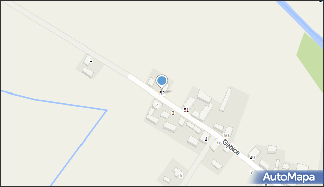 Gębice, Gębice, 52, mapa Gębice