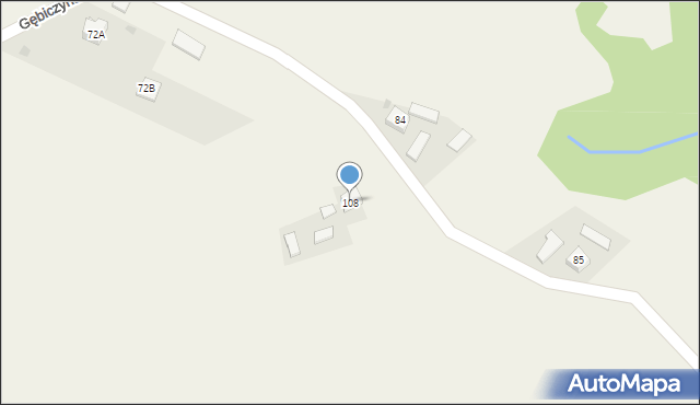 Gębiczyna, Gębiczyna, 108, mapa Gębiczyna