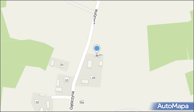Gębiczyna, Gębiczyna, 66, mapa Gębiczyna