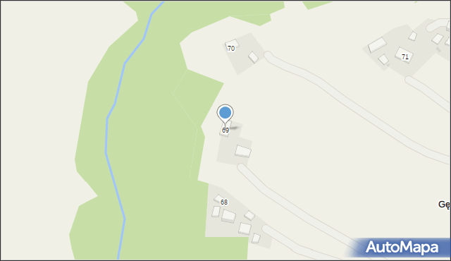 Gębiczyna, Gębiczyna, 69, mapa Gębiczyna