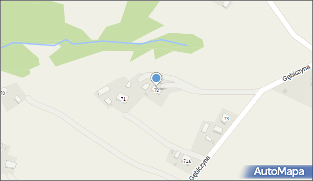 Gębiczyna, Gębiczyna, 72, mapa Gębiczyna