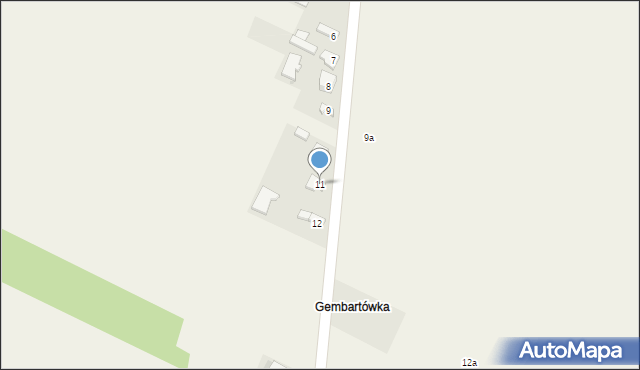 Gembartówka, Gembartówka, 11, mapa Gembartówka