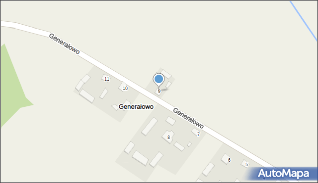 Generałowo, Generałowo, 9, mapa Generałowo