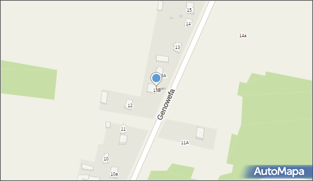 Genowefa, Genowefa, 13B, mapa Genowefa