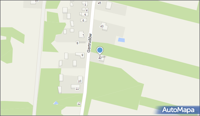 Gertrudów, Gertrudów, 42, mapa Gertrudów