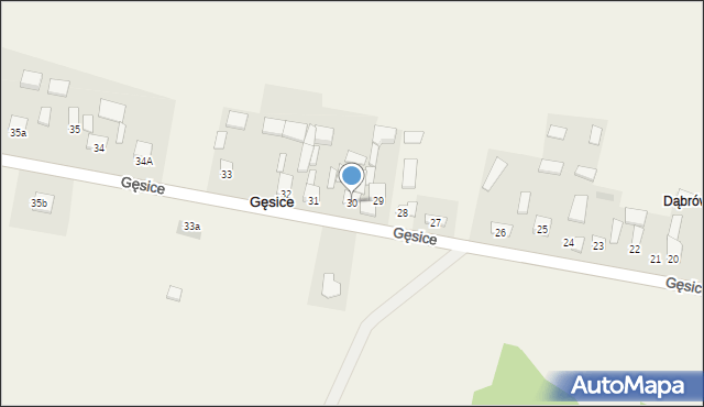 Gęsice, Gęsice, 30, mapa Gęsice