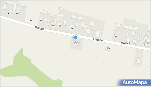Gęsice, Gęsice, 35b, mapa Gęsice