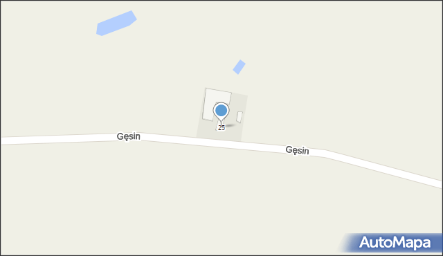 Gęsin, Gęsin, 25, mapa Gęsin