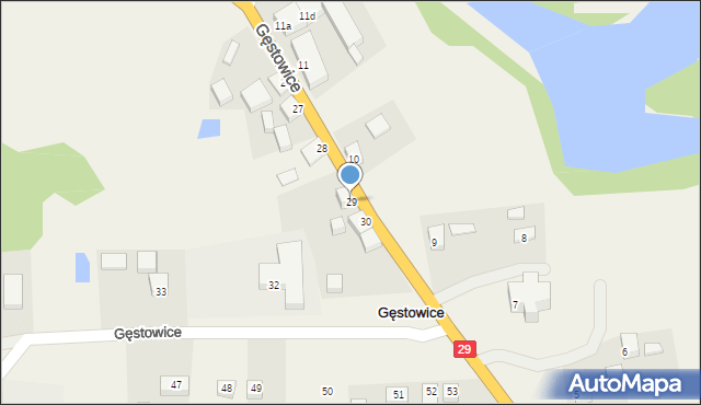 Gęstowice, Gęstowice, 29, mapa Gęstowice