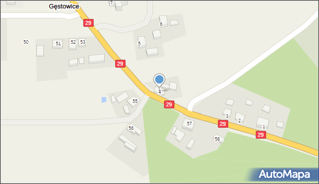 Gęstowice, Gęstowice, 4, mapa Gęstowice