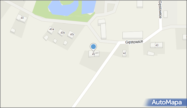 Gęstowice, Gęstowice, 41, mapa Gęstowice