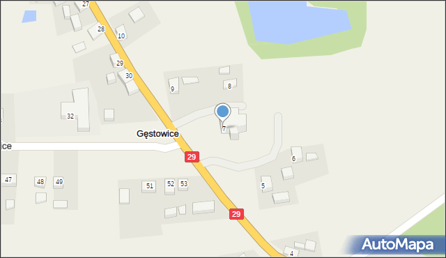 Gęstowice, Gęstowice, 7, mapa Gęstowice