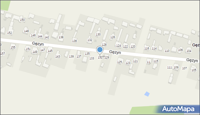 Gęzyn, Gęzyn, 131, mapa Gęzyn