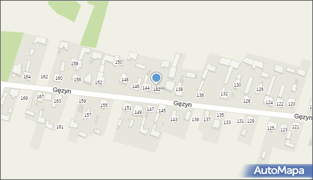 Gęzyn, Gęzyn, 142, mapa Gęzyn