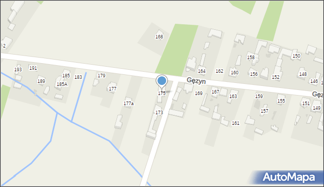 Gęzyn, Gęzyn, 175, mapa Gęzyn